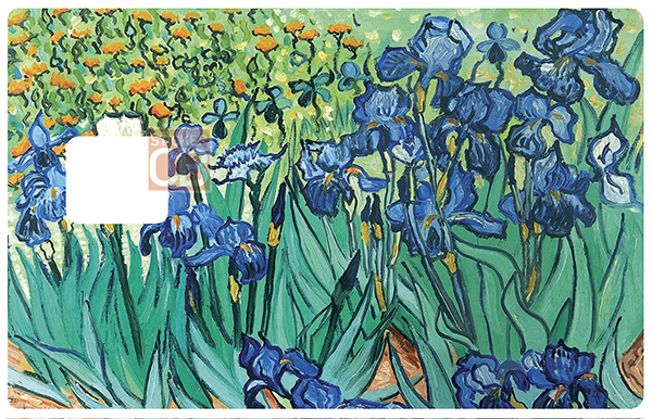 Sticker pour carte bancaire, Les Iris de Van Gogh - Stickers pour