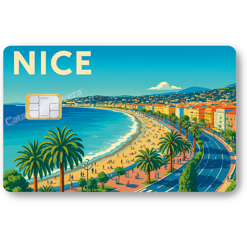 Nice, Autocollant pour carte bancaire, Sticker pour carte bancaire, format US