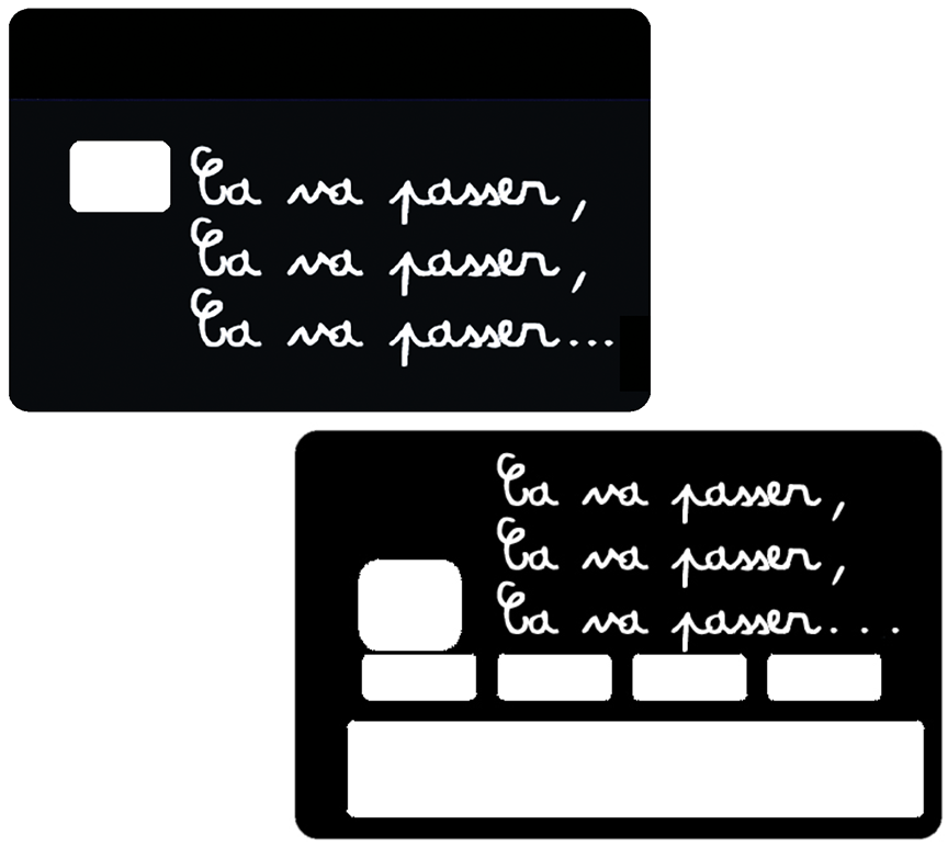 Autocollant pour carte bancaire, Sticker pour carte bancaire, Ca va passer