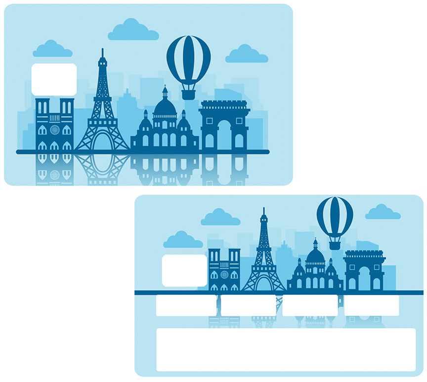 Autocollant pour carte bancaire, Sticker pour carte bancaire, Paris