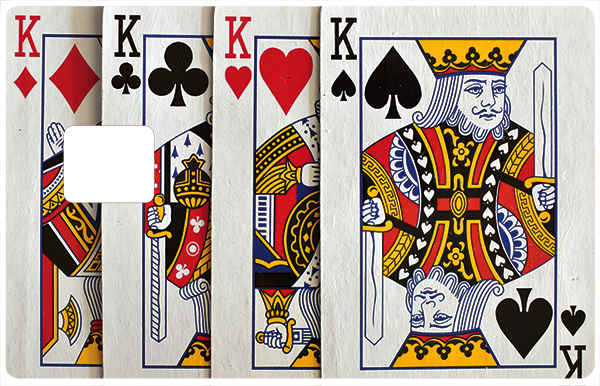 Autocollant pour carte bancaire, Sticker pour carte bancaire, 4 ROIS
