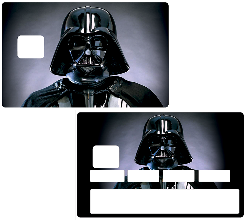 Autocollant pour carte bancaire, Sticker pour carte bancaire, Tribute to Dark Vador