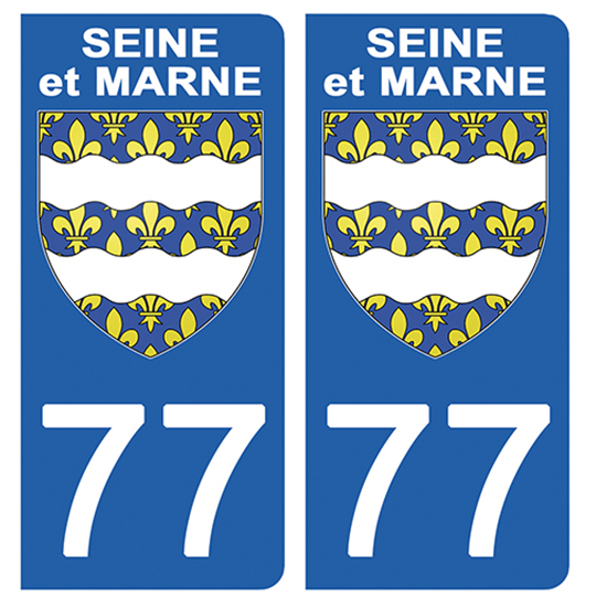 Autocollant plaque immatriculation® Identifiants Européen