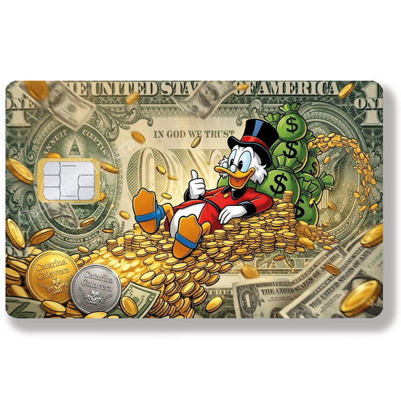 Sticker pour carte bancaire, Format US - Je suis riche