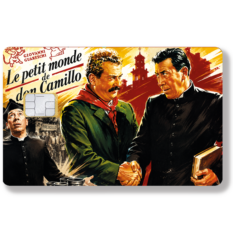 Sticker pour carte bancaire, Don Camillo, édition limitée 100 ex