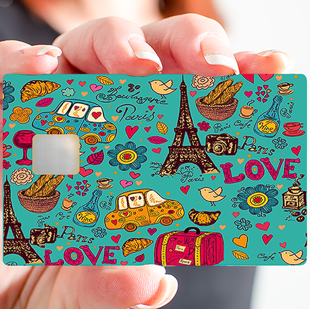 Sticker pour carte bancaire,  Paris sera toujours Paris