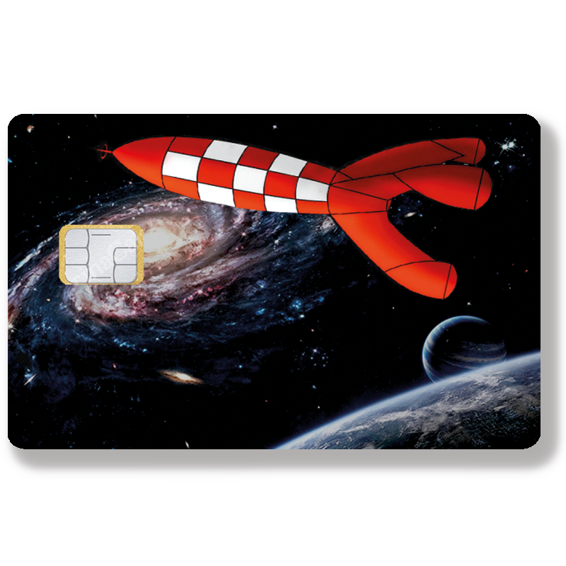 Sticker pour carte bancaire, la fusée, édition limitée 100 ex