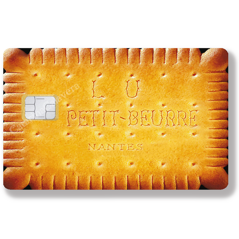 Sticker pour carte bancaire, le Petit beurre