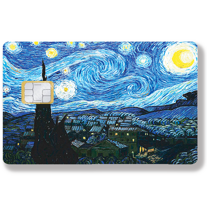 Stickers pour carte bancaire, La nuit étoilée de Vincent Van Gogh