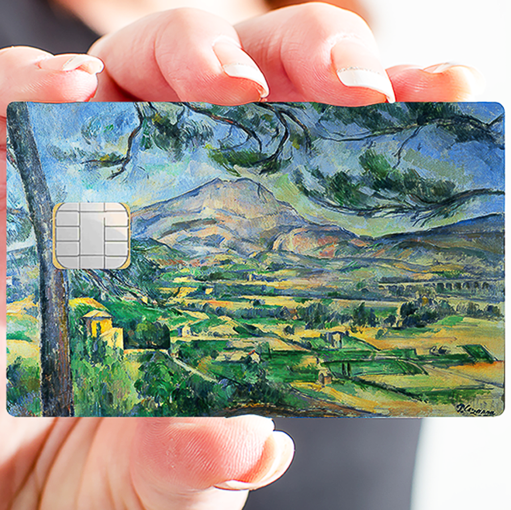 Sticker pour carte bancaire, la Sainte Victoire, Cezanne