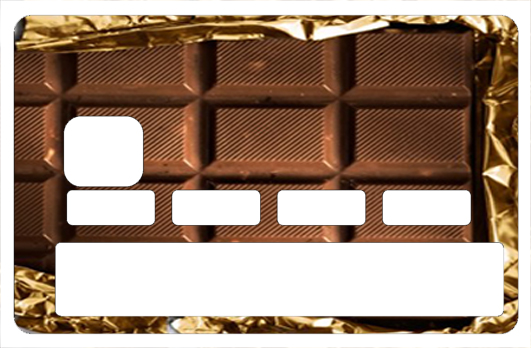 Sticker pour carte bancaire, Tablette de chocolat