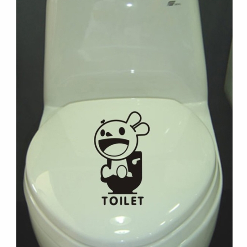 Sticker décoratif pour toilette, Petit lapin