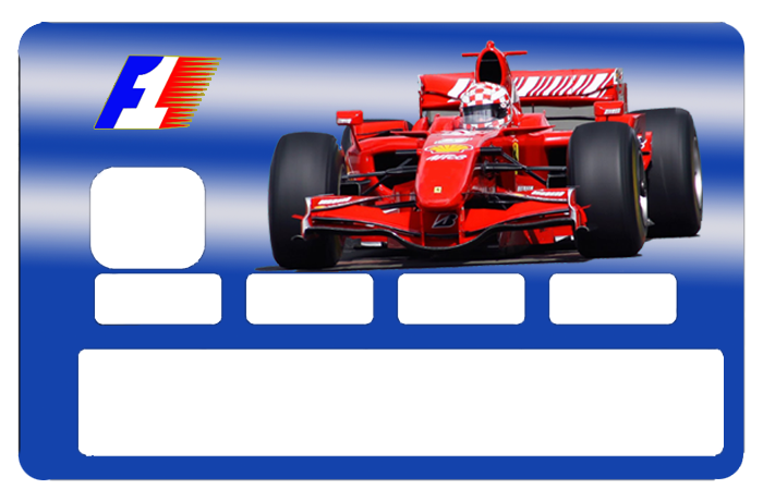 Sticker pour carte bancaire, Formule 1