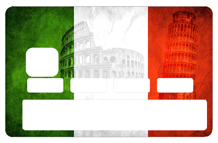 Sticker Drapeau carte italien