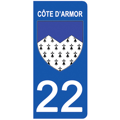 35 2 stickers pour plaque dimmatriculation aux rayons UV. Blason ILLE ET VILAINE- stickers Garanti 5 ans Stickers recouvert dun pelliculage sp/écifique pour resister aux intemp/éries