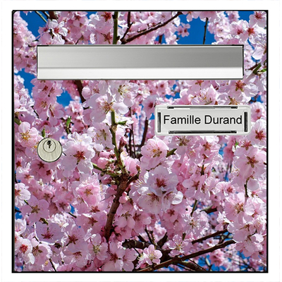 Sticker pour boîte aux lettres, Fleurs de cerisiers