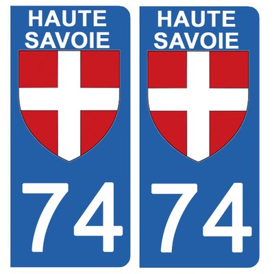 74 BLASON-sticker-plaque-immatriculation-STICKERCB-fabricant- HAUTE SAVOIE