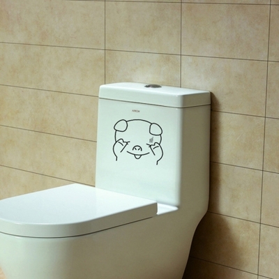Sticker décoratif pour toilette, Petit cochon