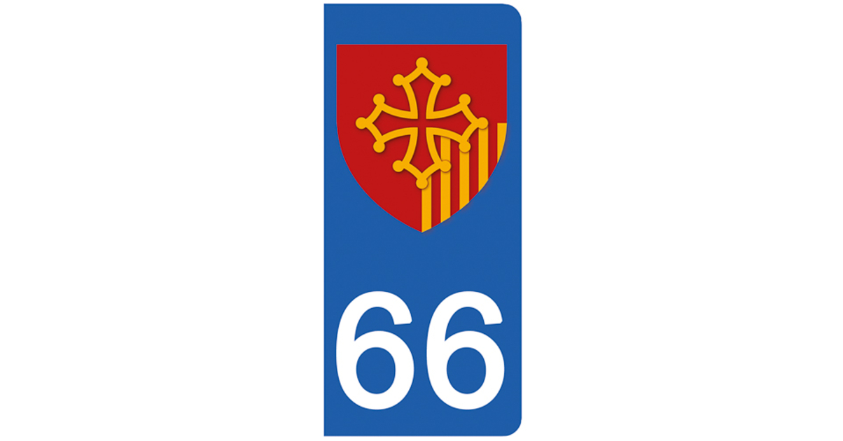 L'étiquette Qui Colle - Autocollants Plaque D'immatriculation 66