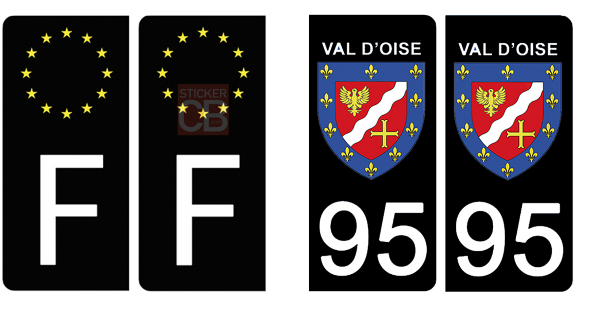 Pack 2 Plaques D'immatriculation Auto Homologuées - Format 52x11 Cm, Plexiglas 3mm - Eurobandes Bleu Marine - Fabrication Française