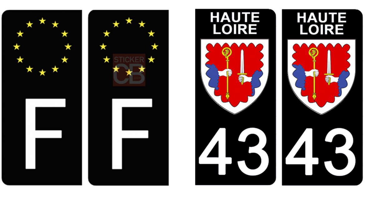 Stickers Plaque Immatriculation Département 74 - Style Carbone - 2 Stickers Vinyle Haute Définition - Résistants Aux UV Et Lavages