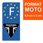 TRIUMPH-sticker-plaque-immatriculation-moto-GAUCHE-france