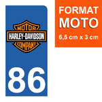86-HARLEY-DAVIDSON-sticker-plaque-immatriculation-moto-DROIT