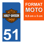 51-HARLEY-DAVIDSON-sticker-plaque-immatriculation-moto-DROIT