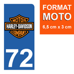72-HARLEY-DAVIDSON-sticker-plaque-immatriculation-moto-DROIT