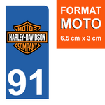 91-HARLEY-DAVIDSON-sticker-plaque-immatriculation-moto-DROIT