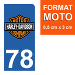 78-HARLEY-DAVIDSON-sticker-plaque-immatriculation-moto-DROIT