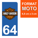 64-HARLEY-DAVIDSON-sticker-plaque-immatriculation-moto-DROIT