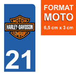 21-HARLEY-DAVIDSON-sticker-plaque-immatriculation-moto-DROIT