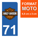 71-HARLEY-DAVIDSON-sticker-plaque-immatriculation-moto-DROIT