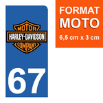 67-HARLEY-DAVIDSON-sticker-plaque-immatriculation-moto-DROIT