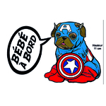 sticker-bebe-a-bord-CAPTAIN-america-pug-carlin-the-little-boutique-1
