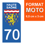 70-HAUTE-SAONE-sticker-plaque-immatriculation-moto-DROIT-13-HARLEY-DAVIDSON