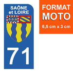 71-SAONE-LOIRE-sticker-plaque-immatriculation-moto-DROIT-13-HARLEY-DAVIDSON