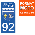 92-HAUTS-DE-SEINE-sticker-plaque-immatriculation-moto-DROIT-13-HARLEY-DAVIDSON