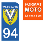 94-VAL-DE-MARNE-sticker-plaque-immatriculation-moto-DROIT-13-HARLEY-DAVIDSON
