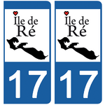 17-ile-de-ré-sticker-plaque-immatriculation-the-little-sticker-fabricant- CHARENTE MARITIME