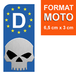 skull-DEUTCHLAND-euroband-sticker-plaque-immatriculation-moto