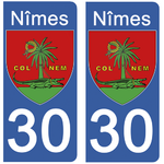 30 NIMES-sticker-plaque-immatriculation-the-little-boutique