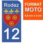 12-RODEZ-sticker-plaque-immatriculation-moto-DROIT
