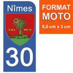 30 NIMES-sticker-plaque-immatriculation-moto-DROIT