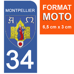 34-MONTPELLIER-sticker-plaque-immatriculation-moto-DROIT