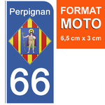 66 PERPIGNAN-sticker-plaque-immatriculation-moto-DROIT