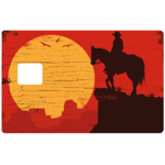 cowboy-horse-sunset-the-little-boutique-credit-card-sticker