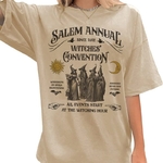 Salem-T-shirt-graphique-de-sorci-re-pour-femme-manches-courtes-vintage-dr-le-Halloween-vacances