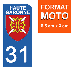 Logo Midi-pirenei Targa Adesivi Per Targa Auto Dipartimento 31 (Alta